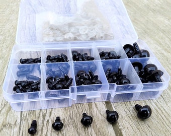 Black safety eyes Craft Eyes 6mm  8mm 9mm 10mm 12mm 100pc amigurumi doll eyes crochet