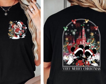 Micky Minnie Weihnachtsshirt, Mickeys Merry Christmas Party Sweatshirt, Disney Schloss Weihnachtsshirt, Disney Trip Shirt