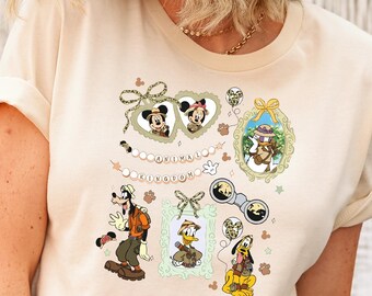 Mickey And Friends Leopard Coquette Bows Animal Kingdom Shirt, Magic Kingdom Family Vacation Trip Shirt, Disney Safari Mode Trip Shirt