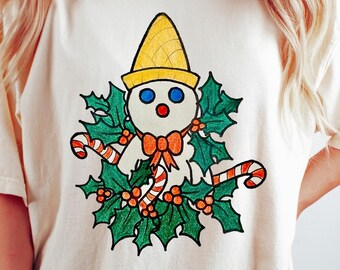 Snögubbeskjorta, snögubbe långärmad skjorta, jul-T-shirt, vinterskjorta jul raglan vinter snögubbetröja God Jul