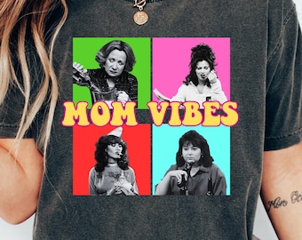Camisa Mom Vibes de los 90, camisa divertida para mamá, camisa retro para madre, camisa de vida para mamá, camiseta divertida de moda para mamá, regalo del Día de la Madre, regalos geniales para mamá