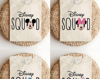 Disney Squad Shirt, Custom Disney Shirt, 2025 Disney Family Shirt, Disney Trip Shirt, Mickey & Friends Shirt, Disney Kids Shirt