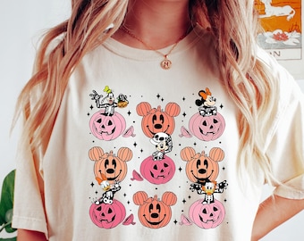 Mickey and Friends Skeleton Pumpkin Disney Halloween Shirt, Mickey&#39;s Not So Scary Halloween Party 2024, WDW Disneyland Family Halloween Gift