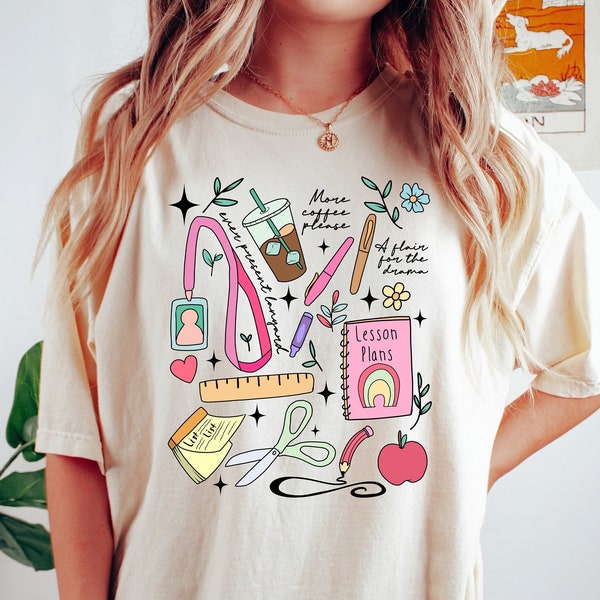 Can’t Talk Right Now Doing Teacher Stuff Shirt, Teacher Stuff T-shirt, Funny Teacher Quotes, Teacher Doodles, Retro Teacher Shirt