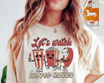 Comfort Let's Watch Horror Movies Shirt, Horror Movies Tee, Scary Movie Shirt, Horror Shirt, Halloween Gifts, Scary Movie Addict Tee