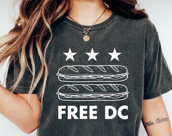 Gratis DC Sub Sandwich comfortshirt, kleding protestbeweging, cadeau voor activisten, shirt politiek statement, T-shirt verzet