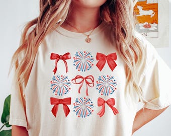 Coquette 4th of July Shirt, 4th of July, Coquette American Girl Shirt, Coquette Bow 4th of July Shirt, Freedom Shirt Women 4th Of July Shirt