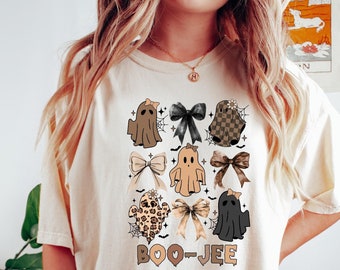 Halloween Ghost Coquette Shirt, Boo Jee Shirt, Boo Shirt, Spooky Ghost Hoodie, Spooky Season Shirt, Spooky Vibes Shirt, Halloween Gifts