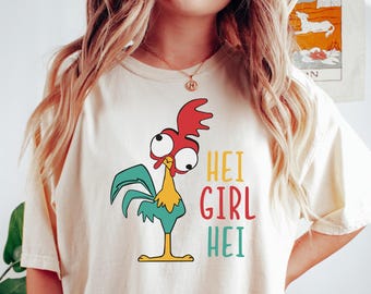 Hei Girl Hei Moana 2 Shirt, Disney Princess Moana Shirt, Hei Hei The Rooster Kids Tee, Disney Trip Shirt, Disneyland Vacation Group Shirt