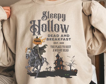 Vintage Halloween Scary Sweatshirt Sleepy Hollow Sweatshirt Headless Horseman Sweatshirt Halloween Horror Sweatshirt Horseman Sweatshirt