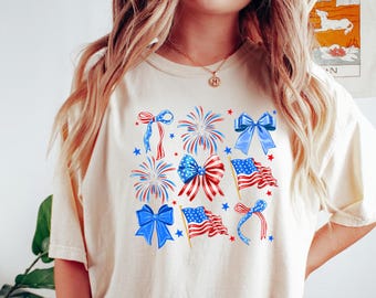 Coquette 4th of July Shirt, 4th of July, Coquette American Girl Shirt, Coquette Bow 4th of July Shirt, Freedom Shirt Women 4th Of July Shirt