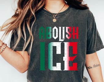Abolish Ice No Human Is Illegal Comfort Shirt, End Ice Political Shirt, Pro Immigrant Tee, DACA Shirt, Social Justice Shirt