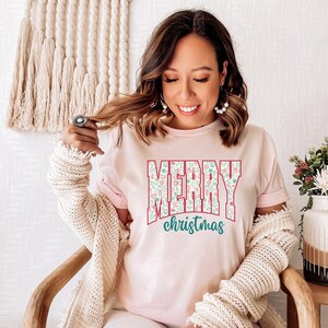 Cute Santa Shirt Merry Christmas Shirt Christmas Gift Christmas Family Shirt Jesus Shirt Christian Shirt Pray Shirt Devout Shirt Faith Tee