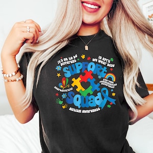Autism Support Squad Shirt, Autism Awareness Shirt, April We Wear Blue, Autism Awareness Shirt, Autism Month Group Tee, Autism Matching Tee