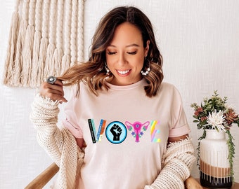 Camisa de votación, camiseta de derechos reproductivos, camisas BLM, camisa de activismo político, camisa electoral, camisa LGBTQ, camisas BLM, camisa de libros prohibidos