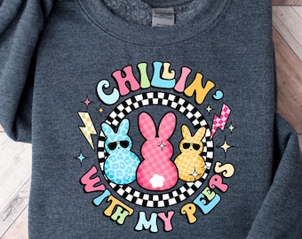 Chilling With My Peeps Shirt, Easter Day Shirt, Easter Bunny Shirt, Easter Peeps Shirt, Kids Easter Shirt, Easter Family Shirt, Happy Easter