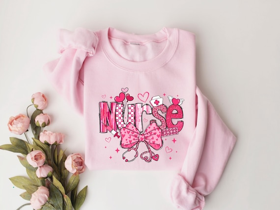 Nurse Valentine Coquette Sweatshirt, RN Valentine Sweatshirt, Valentine Nursing Sweatshirt, Valentine Nurse Sweater, Gift for Nurse