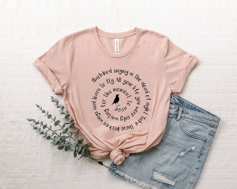Blackbird Beatles Shirt, Blackbird Singing in the Dead of Night Shirt ...