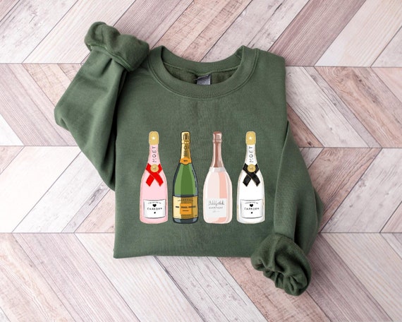 Champagne Sweatshirt, Retro Champagne Sweatshirt , Champagne Lovers, Champagne Bottles Sweatshirt, Champagne Problems, Drinking Shirt