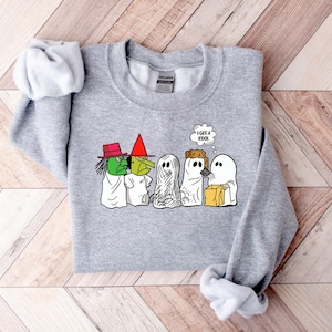 Tengo una sudadera con meme de Halloween de Rock, sudadera con capucha fantasma divertida, camiseta de temporada espeluznante, regalo de Halloween imagen 3