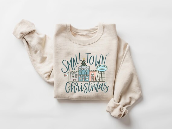 Small Town Christmas Sweatshirt, Country Christmas Shirt, Farmer Christmas Sweater, Farmer Holiday Gifts, Small Town Family Christmas Tees