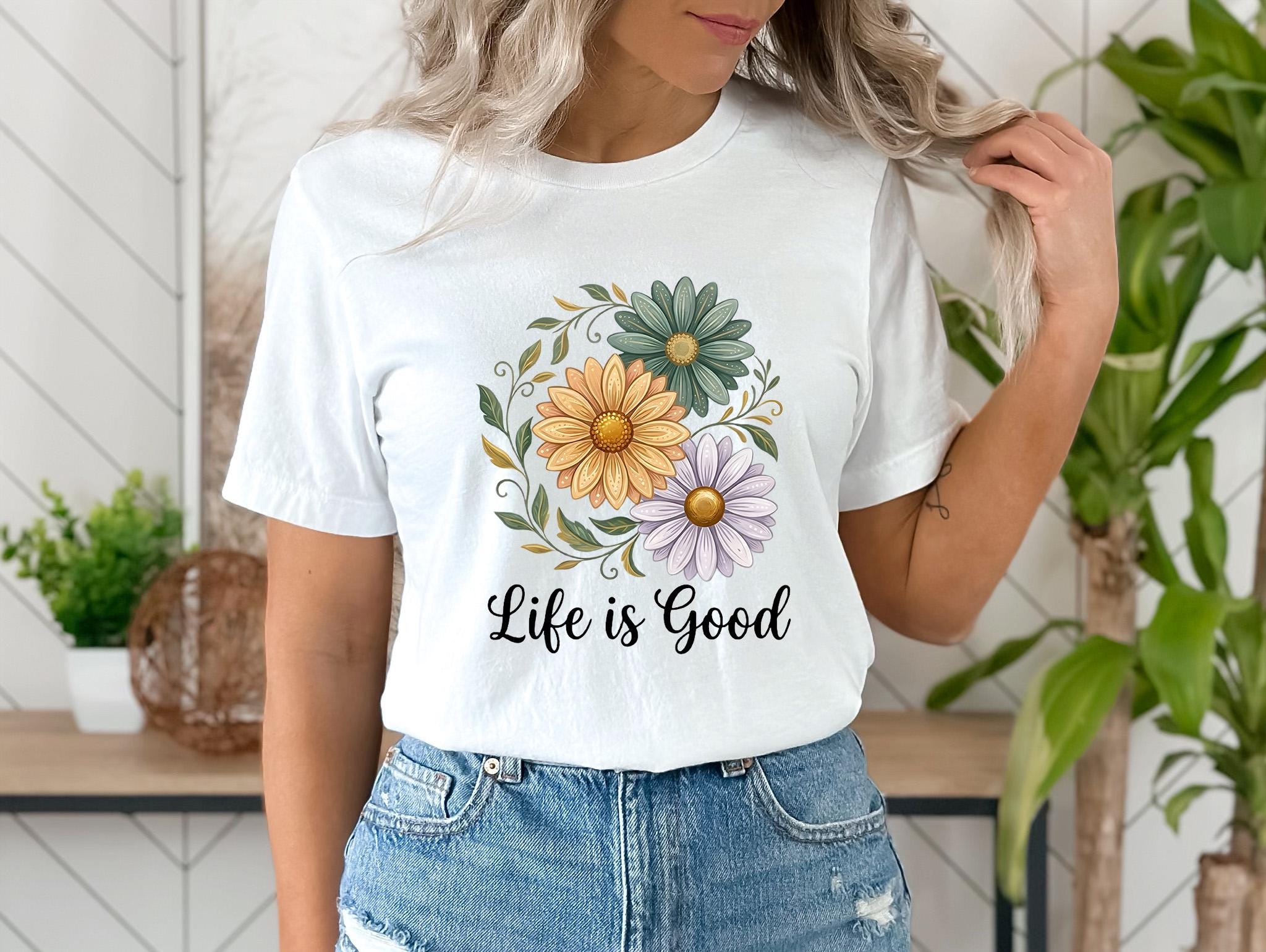 Life is Good Shirt, Wildflower Shirt for Women, Summer Shirt ...