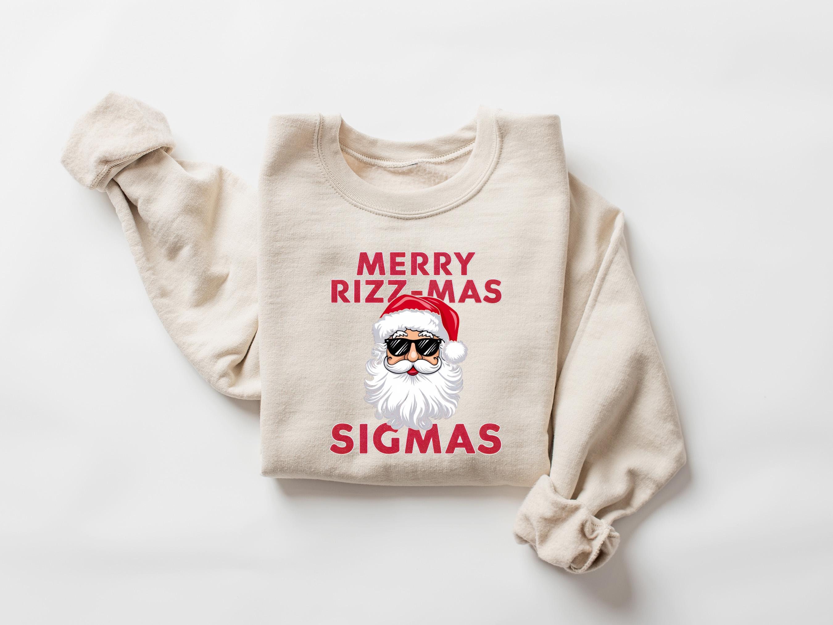 Merry Rizzmas Rizzler Merry Rizzmas Sigmas Santa Sweatshirt, Rizz the Season Santa Sweatshirt ...