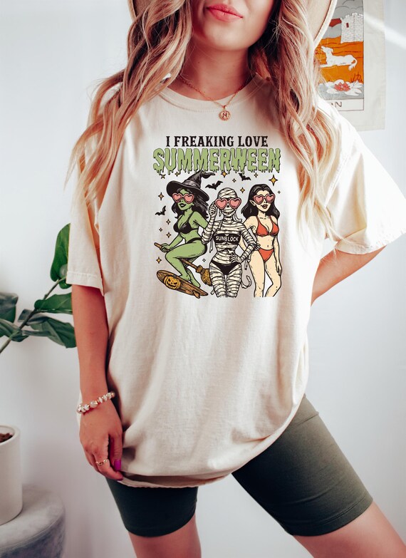 I Freaking Love Summer Shirt, Summer Halloween Shirt, Halloween in Summer Shirt, Funny Summer-ween Tshirt, Halloween Gift