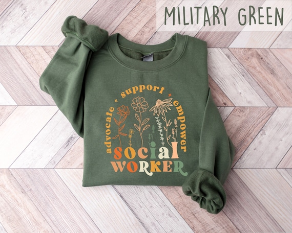 School Social Worker Sweatshirt, Retro Social Work Shirt, Social Worker Tee, Gift for Social Worker, Groovy Social Worker Shirt
