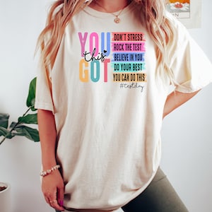 Testing Shirt Teacher, You Got This Teacher Testing Shirt, School Counselor Shirt, Teacher Test Shirt, State Testing Shirt, Teacher Shirts