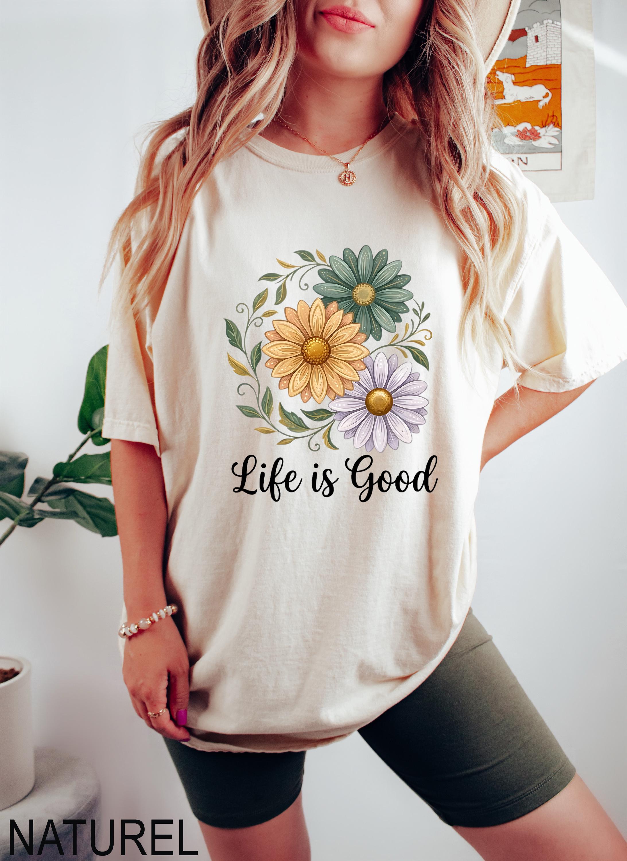 Life is Good Shirt, Wildflower Shirt for Women, Summer Shirt ...