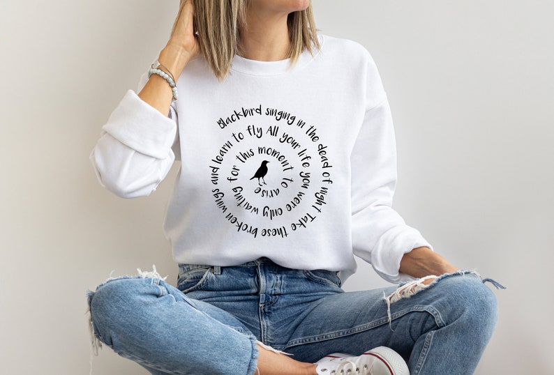 Blackbird Beatles Shirt, Blackbird Singing in the Dead of Night Shirt ...