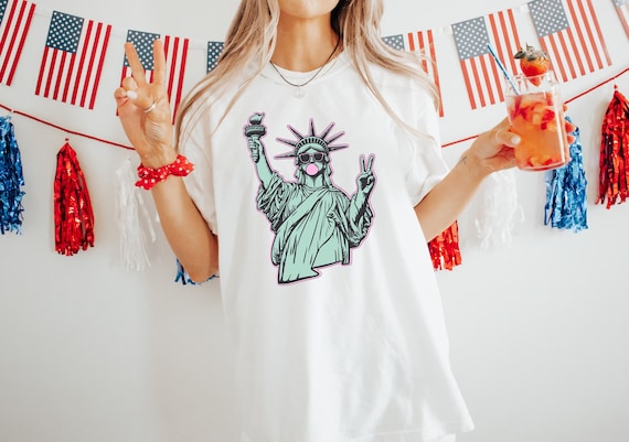 Independence Day Shirt, 4th Of July Shirt, Floral Statue Of Liberty Shirt, Lady Liberty Flower Gift Shirt, Statue Of Liberty Shirt, 4th July