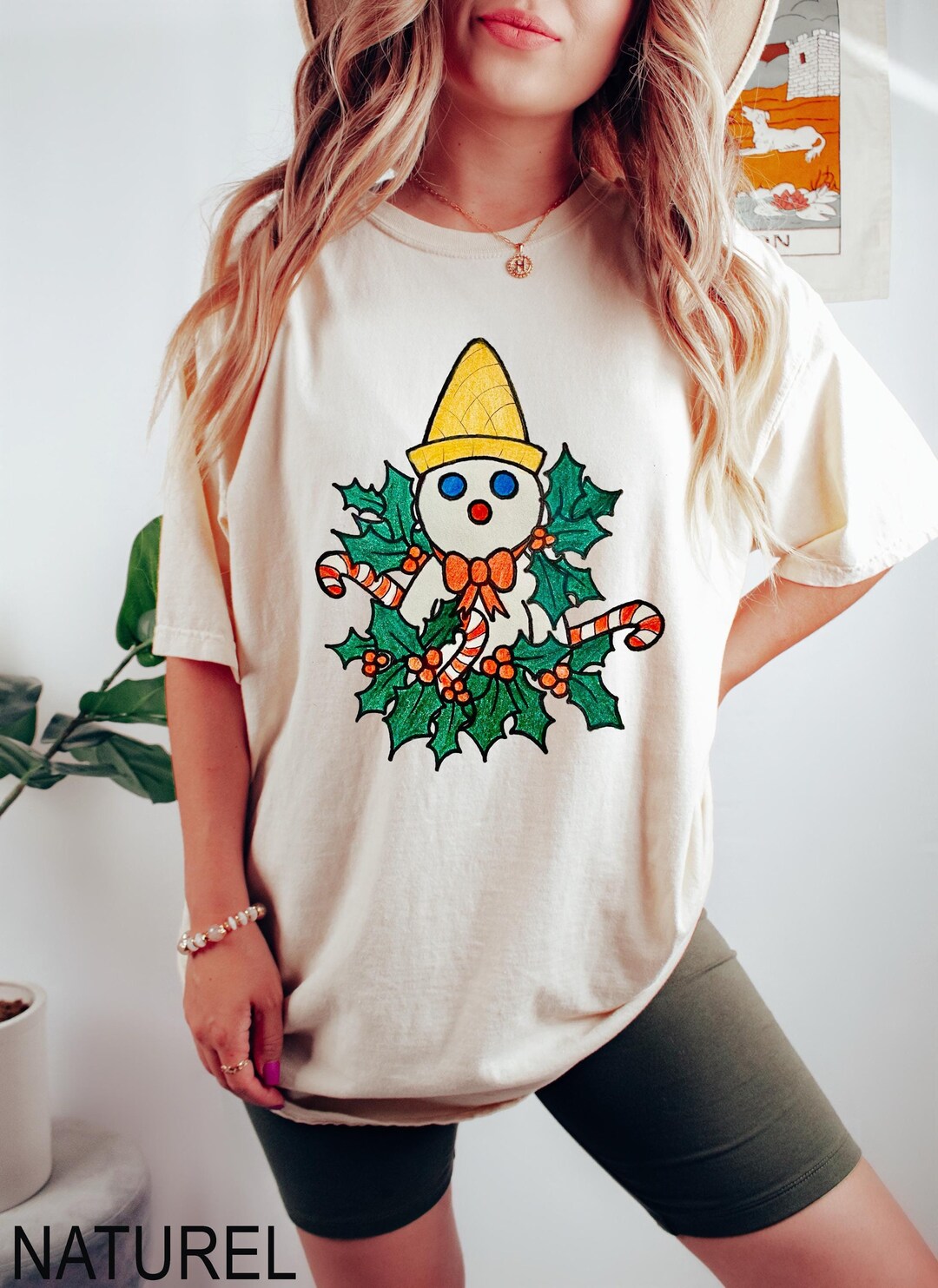 SnowMan Snow WouldTシャツ （肖像Ver.） Snowman Hat. Snowman Dress Up. Holly Top Hat. Snowman Hat