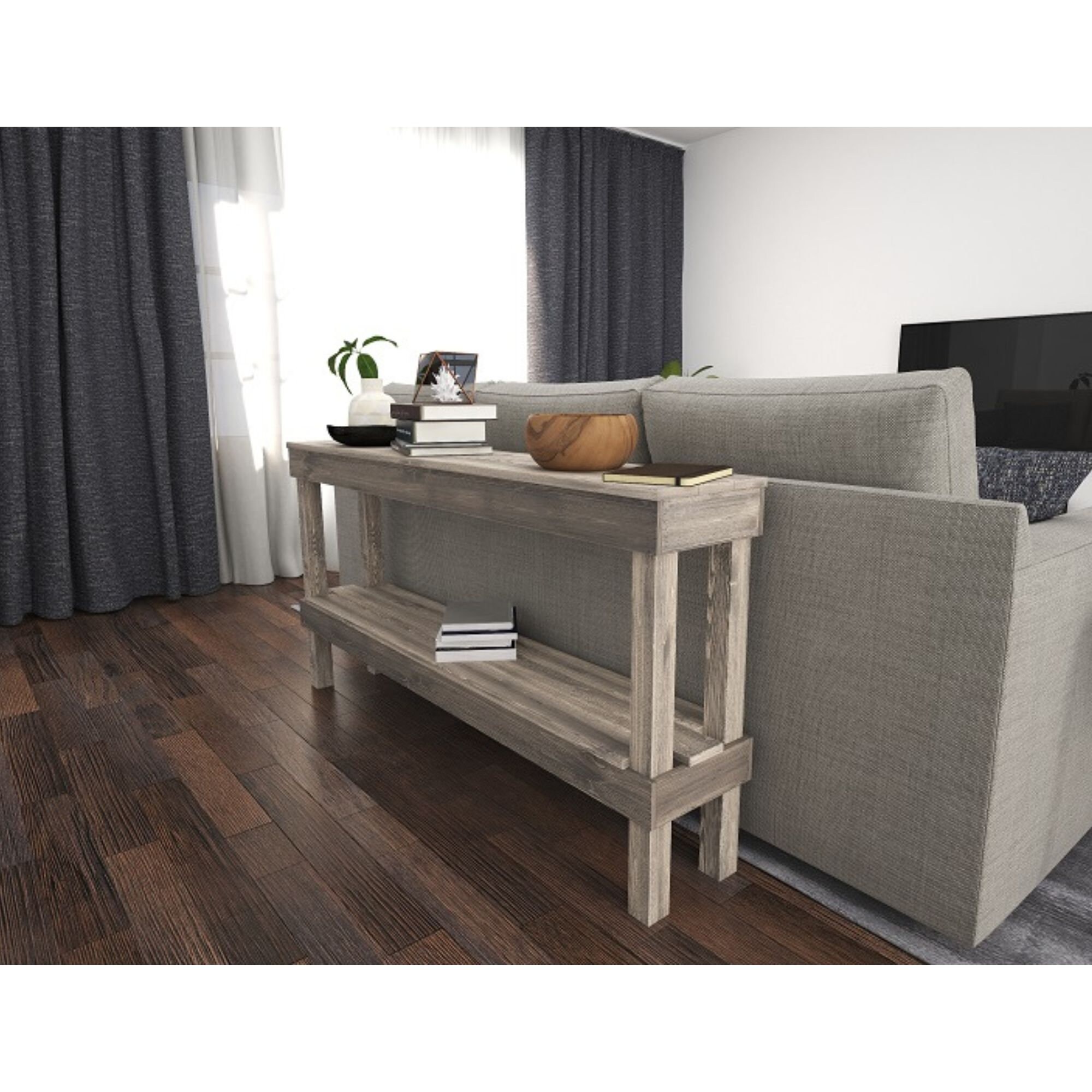 Wooden Sofa Table Long Sofa Console Table Industrial Hallway Etsy