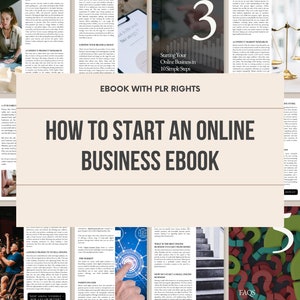 How To Start An Online Business Ebook, Ebook With PLR Rights, Private Label Resell Rights, Small Business Guide, Digital Download, Canva