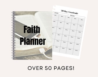 Faith Planner, Faith Journal, Bible Reading Planner, Bible Study, Daily Devotional, Bible Study Planner, Devotional, Digital Download