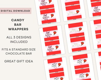 Download digitale di incarto per barrette di cioccolato di San Valentino, involucro per barrette di cioccolato, involucro per barrette di cioccolato di San Valentino, caramelle di San Valentino, bomboniere