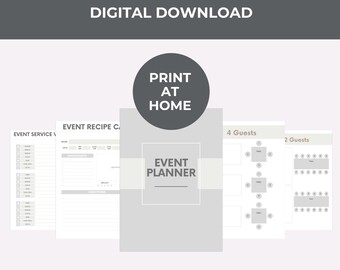 イベント プランナー、印刷可能なイベント プランナー、デジタル ダウンロード、イベント オーガナイザー、パーティー プランナー、印刷可能なパーティー プランナー、パーティー/イベント プランナー