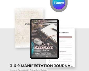 Manifestation Journal, 369 Manifestation Journal, Digital Download, Printable Journal, Goal Setting Planner, Daily Intentions Journal