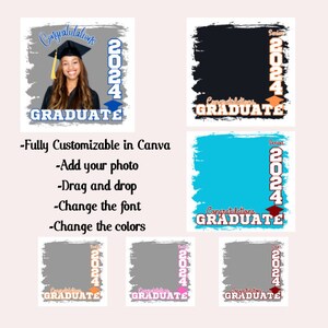 Graduation Template, T Shirt Template, 2024 Graduation Template, Shirt Template, Canva Template, Drag and Drop, Digital Download, Custom