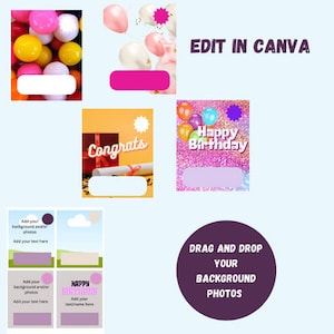 Money Card Template, Birthday, Graduation, Tooth Fairy Money Holder Card, Chapstick Style Money Holder, Drag and Drop Canva Template