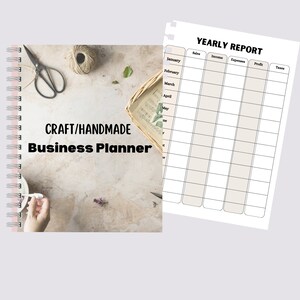 Affärsplanerare för handgjort hantverk, utskrivbar planerare för småföretag, digital planerare för hantverksföretag, startup för handgjort hantverk bild 2