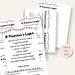 A Teacher’s Light Poem, Teacher Gift, Digital Download, Printable Poem ...