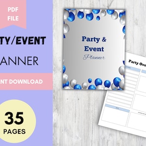 Party Event Printable Planner, Birthday Party Planner, Event Planner, Party Planner, Printable Party Planner, Digital Download, Printable