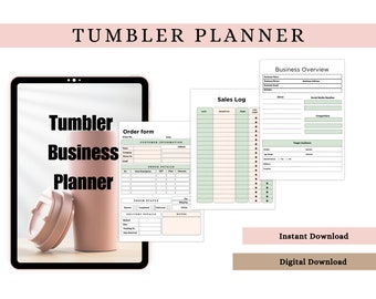 Tumbler Business Planner, Utskrivbar Business Planner, Tumbler Planner, Digital Nedladdning, Direkt Nedladdning, Beställningsblanketter, Affärsplan