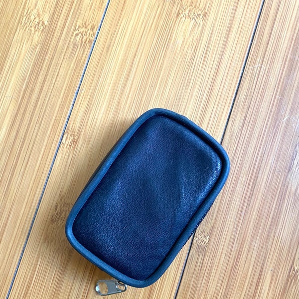 Leather Coin Bag Etsy