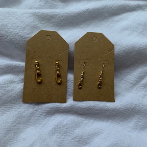 Gold Letter Earrings