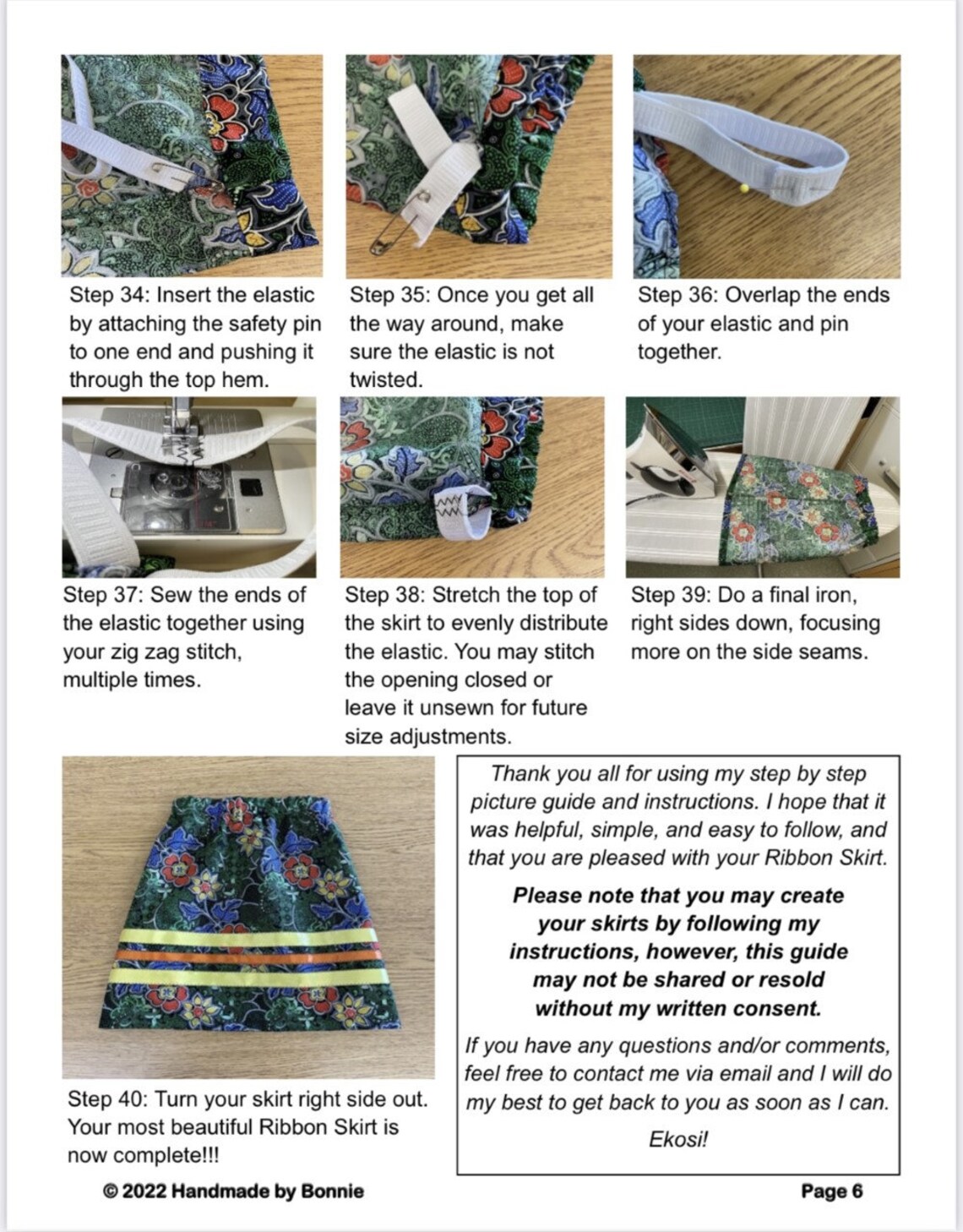 How to Sew a Basic Ribbon Skirt A Step by Step Picture Guide for