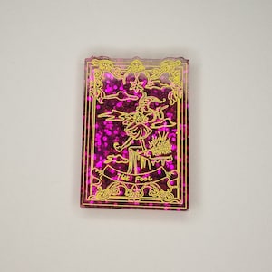 Aimant de réfrigérateur rose carte de tarot The Fool